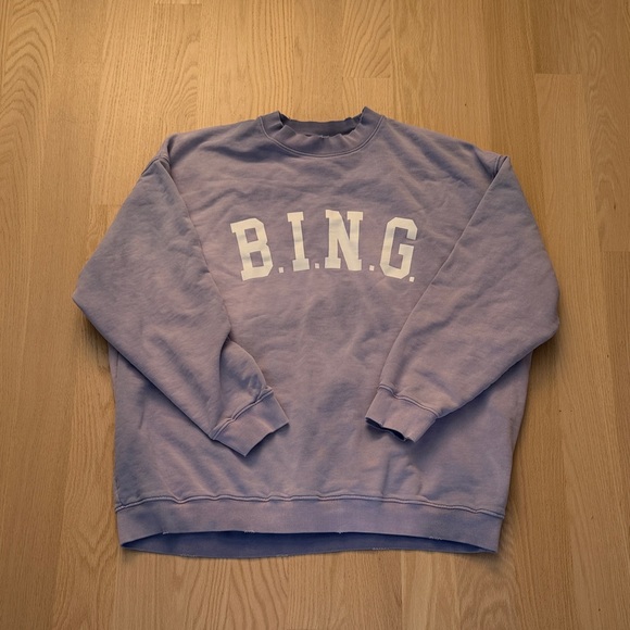 Anine Bing Sweaters - Anine Bing Women's Lavender Crewneck Sweater